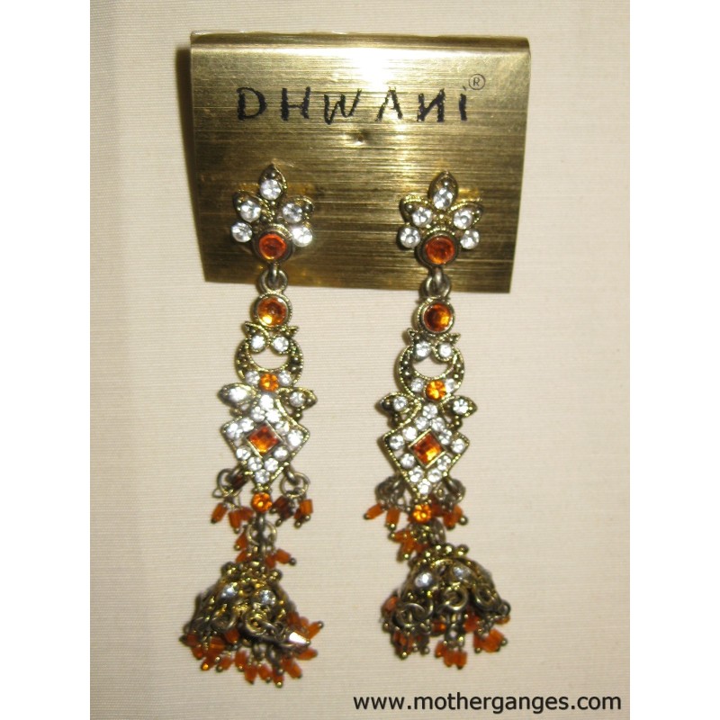 Pendientes indios naranja