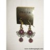 Pendientes indios en granate