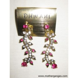 Pendientes indios en rosa