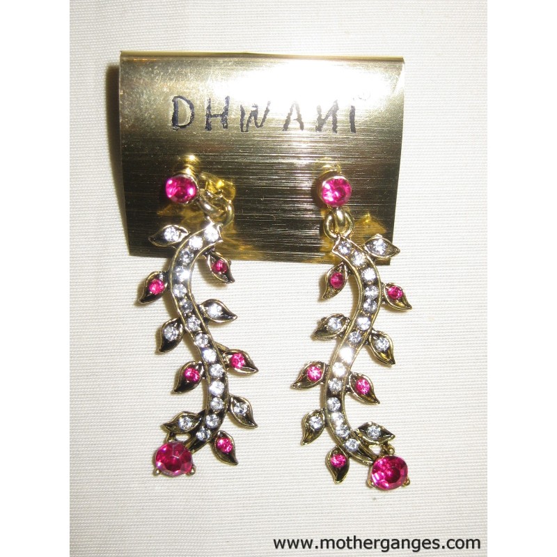 Pendientes indios en rosa