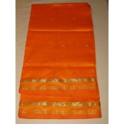 Orange saree with fine border