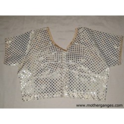 Blusa sari plateada