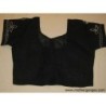 Blusa algodón negra bordada