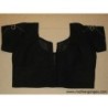 Blusa algodón negra bordada